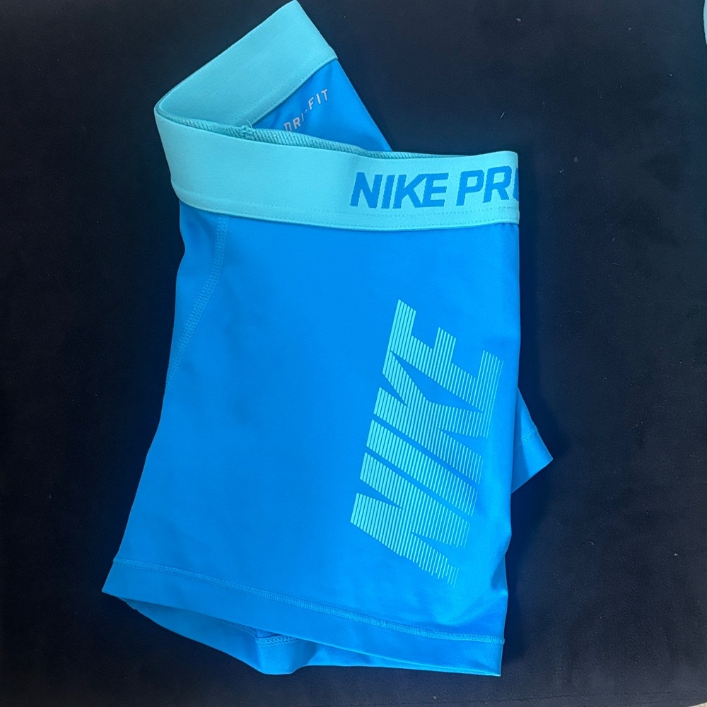 Nike Pro Teal and Blue Training Shorts
